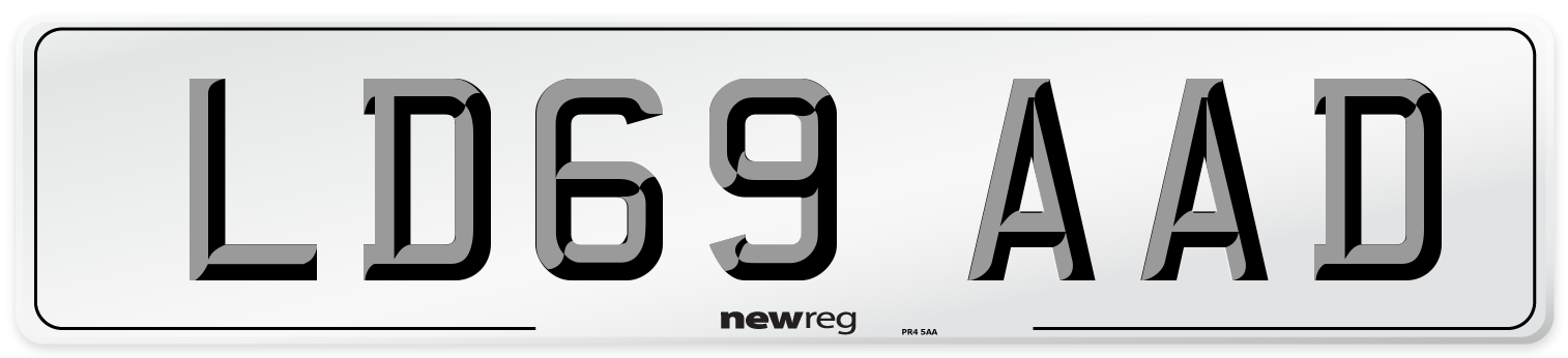 LD69 AAD Number Plate from New Reg